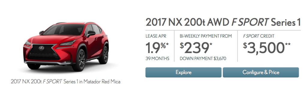 NX200 lease