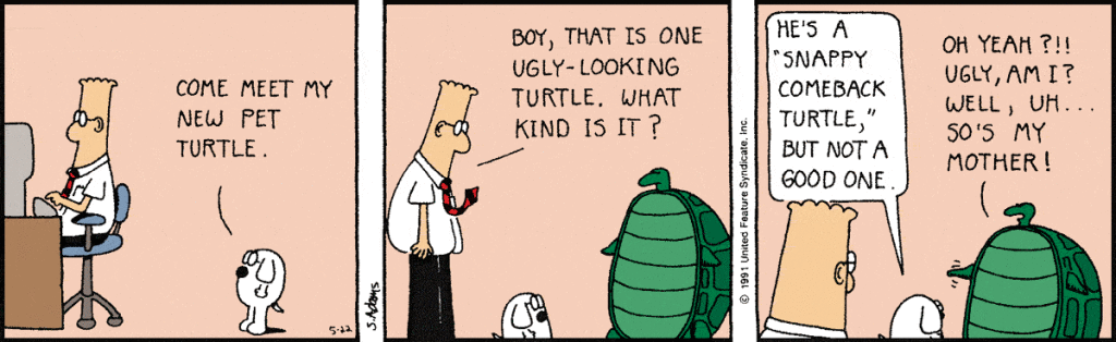 snappy comeback turtle dilbert