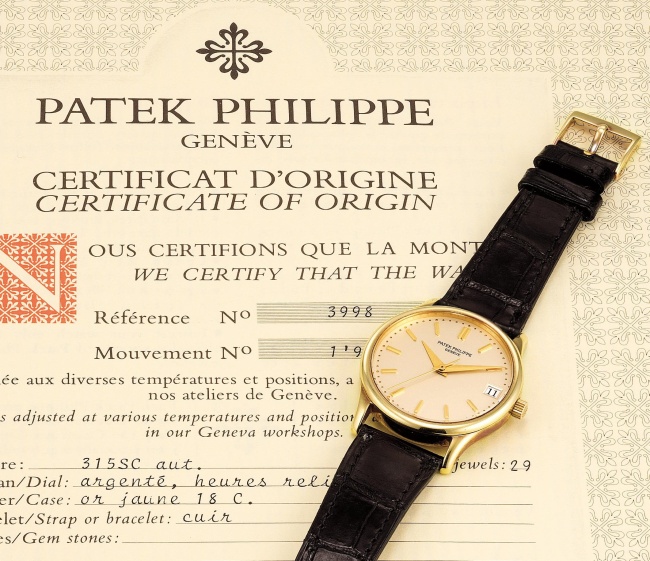 patek certificate of origin